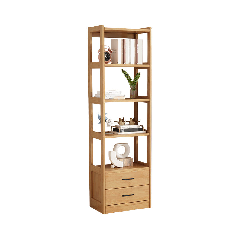 Modern Style Open Back Bookshelf Standard Wooden Shelf Bookcase
