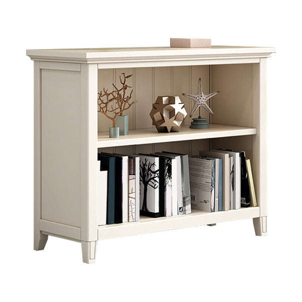 Scandinavian Closed Back Standard Bookshelf Wooden Bookcase in White