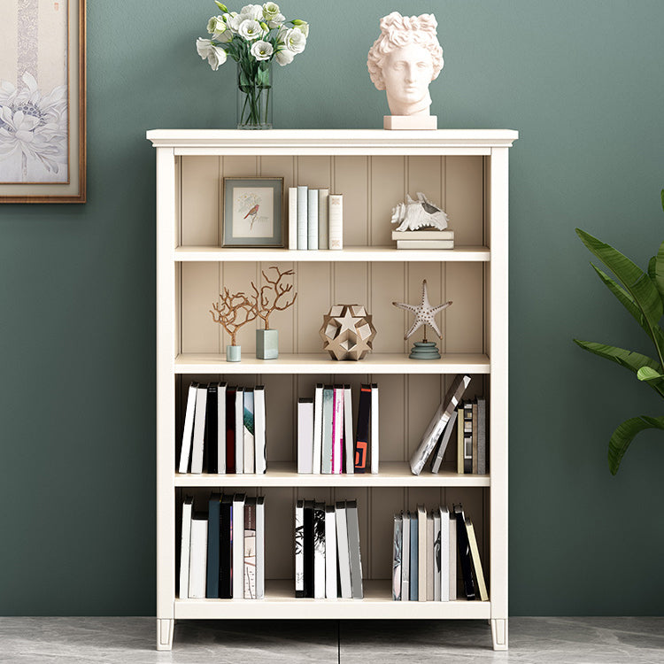Scandinavian Closed Back Standard Bookshelf Wooden Bookcase in White