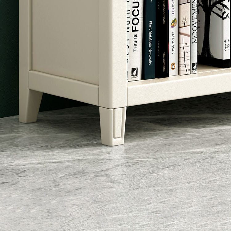 Scandinavian Closed Back Standard Bookshelf Wooden Bookcase in White