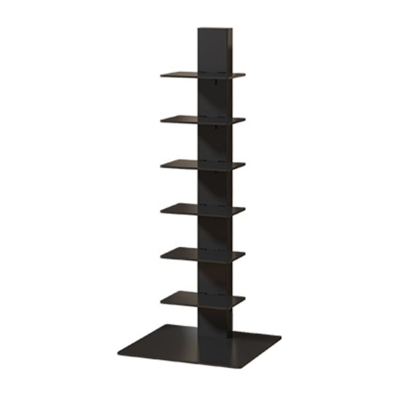 Modern Closed Back Vertical Bookshelf Metal Shelves Included Bookcase