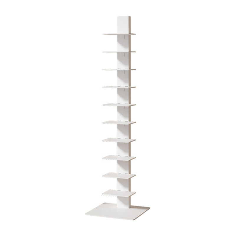 Modern Closed Back Vertical Bookshelf Metal Shelves Included Bookcase