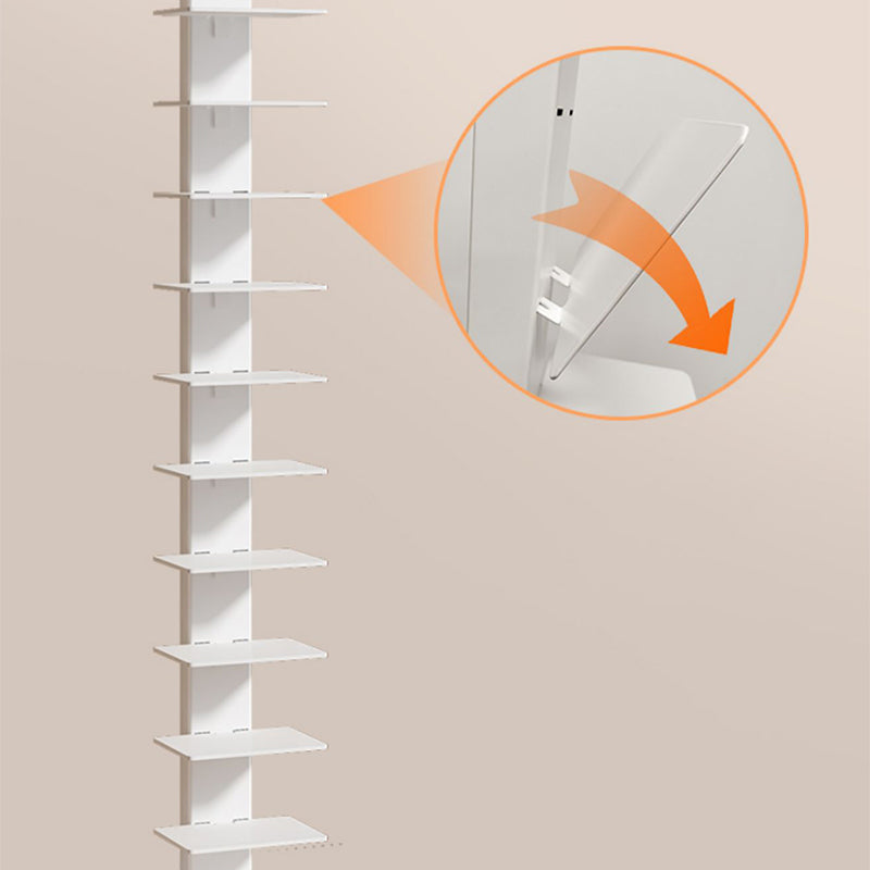 Modern Closed Back Vertical Bookshelf Metal Shelves Included Bookcase