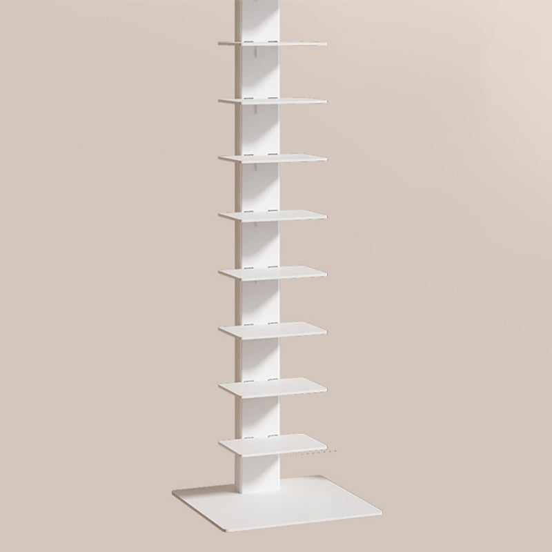 Modern Closed Back Vertical Bookshelf Metal Shelves Included Bookcase