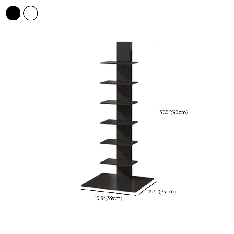 Modern Closed Back Vertical Bookshelf Metal Shelves Included Bookcase