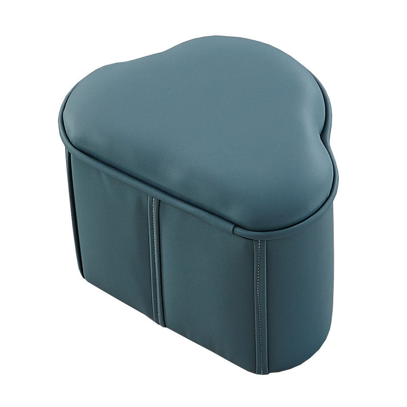 Solid Color Leather Standard Stool Modern Style Simple Unique Shape Footrest