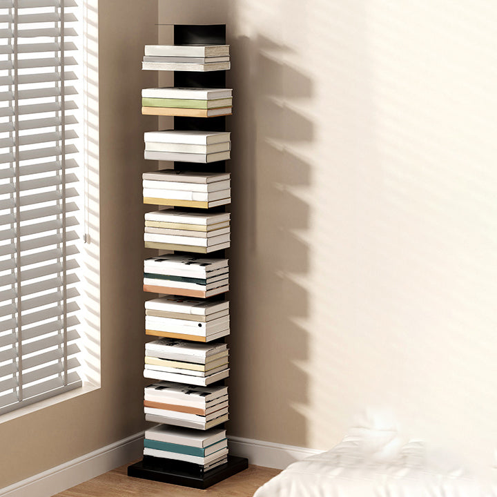 Closed Back Bookshelf Vertical Metal Shelves Included Bookcase for Study Room