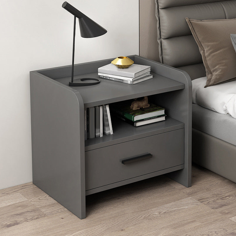 Modern Contemporary Accent Table Nightstand Antique Finish Night Table with Legs