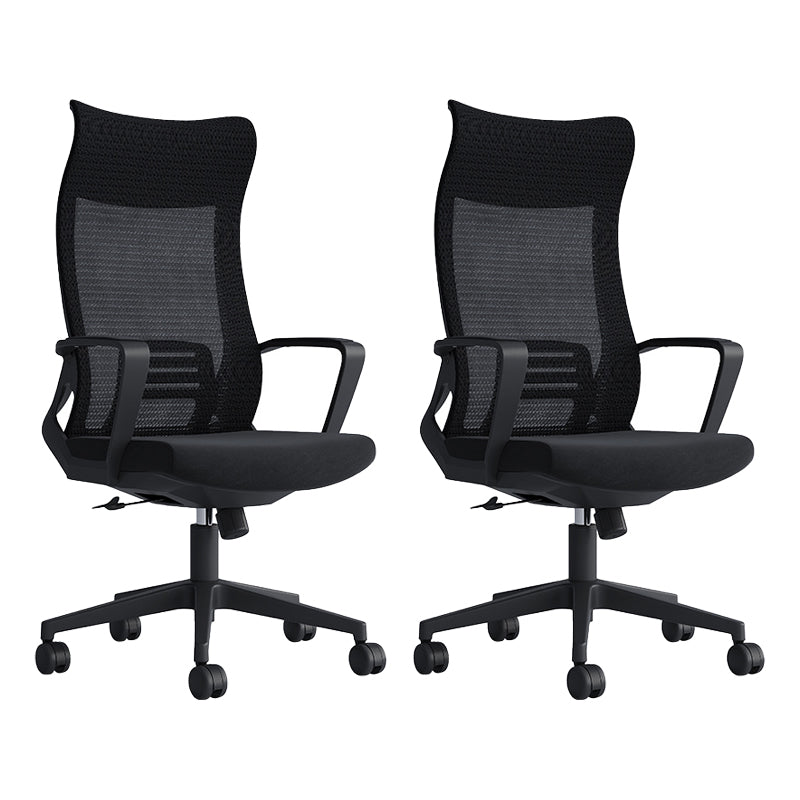 Fixed Arms Desk Chair Modern Adjustable Seat Height Chair with Breathable Back