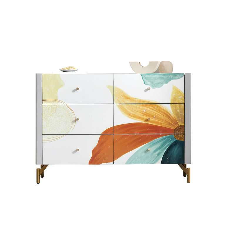 Classic Glam Storage Chest Stone Storage Chest Dresser for Bedroom