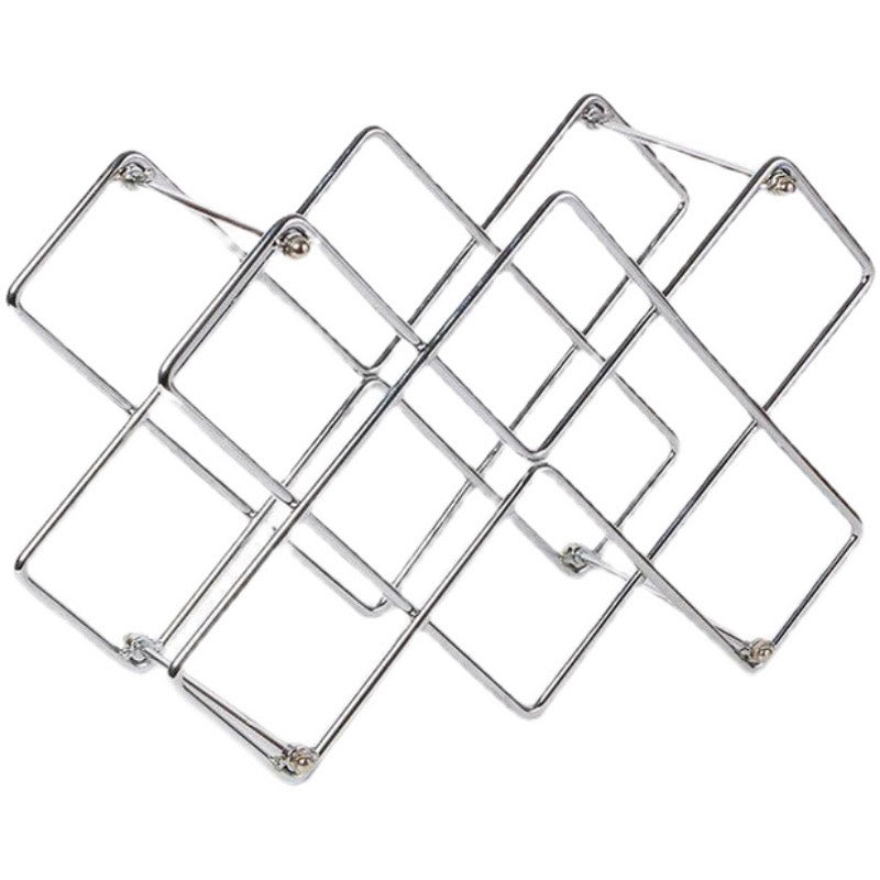 Metal Wine Bottle Rack Glam Style Wine Bottle Rack for Living Room