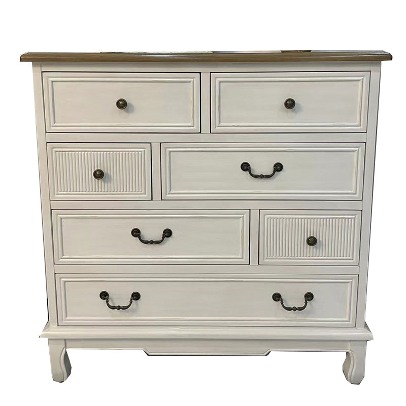 Traditional Wood Media Chest Horizontal Lingerie Chest with Drawers