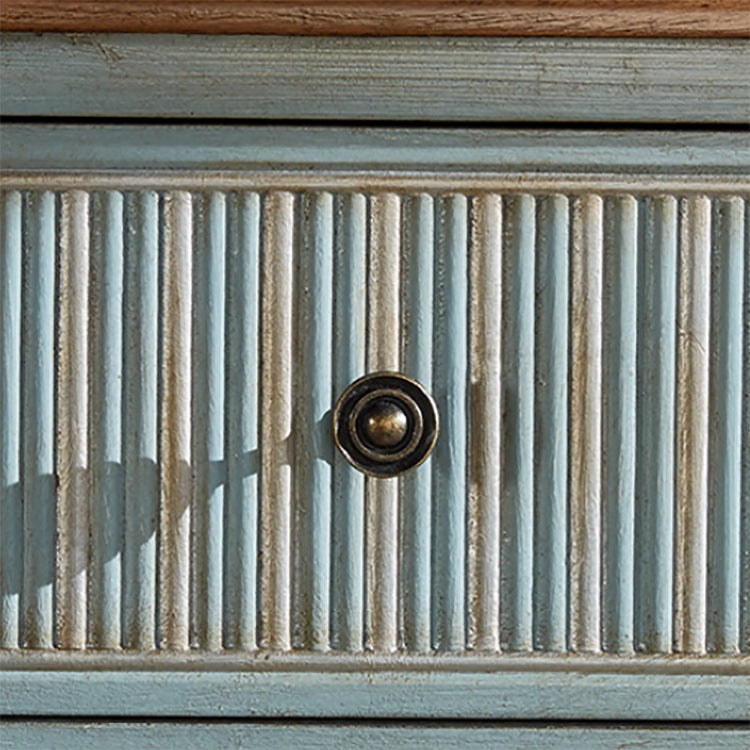 Traditional Wood Media Chest Horizontal Lingerie Chest with Drawers