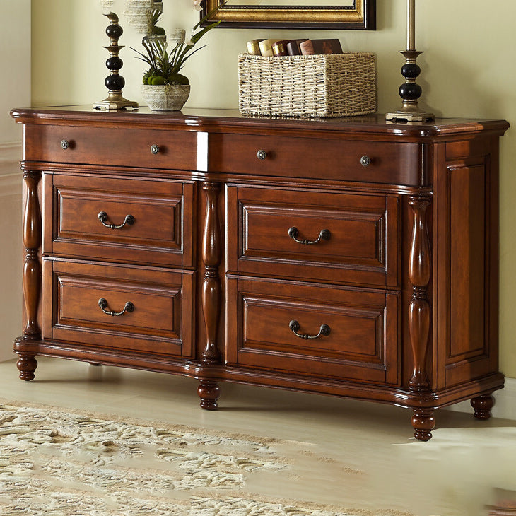 Traditional Storage Chest Solid Wood Dresser with 3/4/6/7/9 Drawers