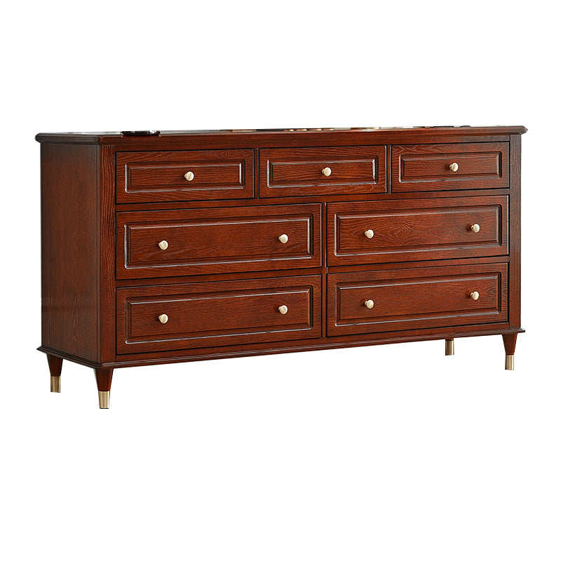 Traditional Storage Chest Solid Wood Dresser with 3/4/6/7/9 Drawers