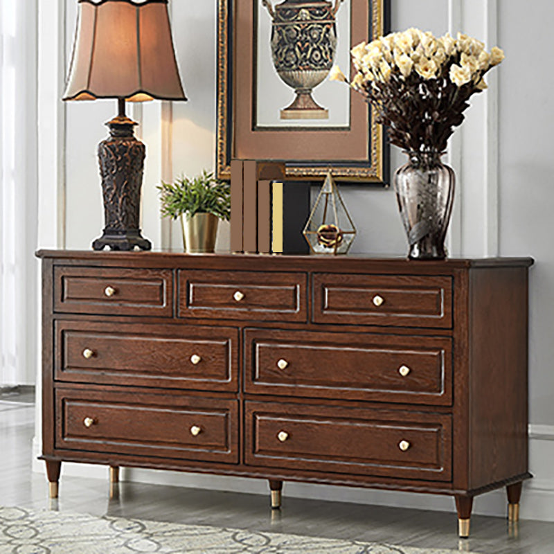 Traditional Storage Chest Solid Wood Dresser with 3/4/6/7/9 Drawers