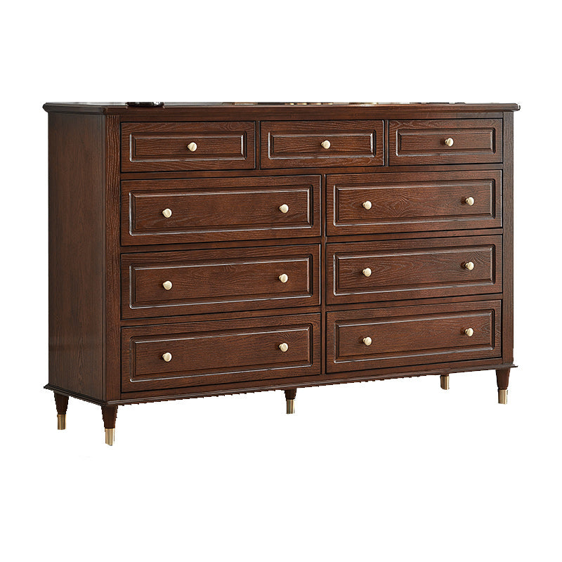 Traditional Storage Chest Solid Wood Dresser with 3/4/6/7/9 Drawers
