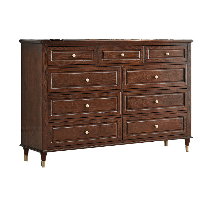 Traditional Storage Chest Solid Wood Dresser with 3/4/6/7/9 Drawers