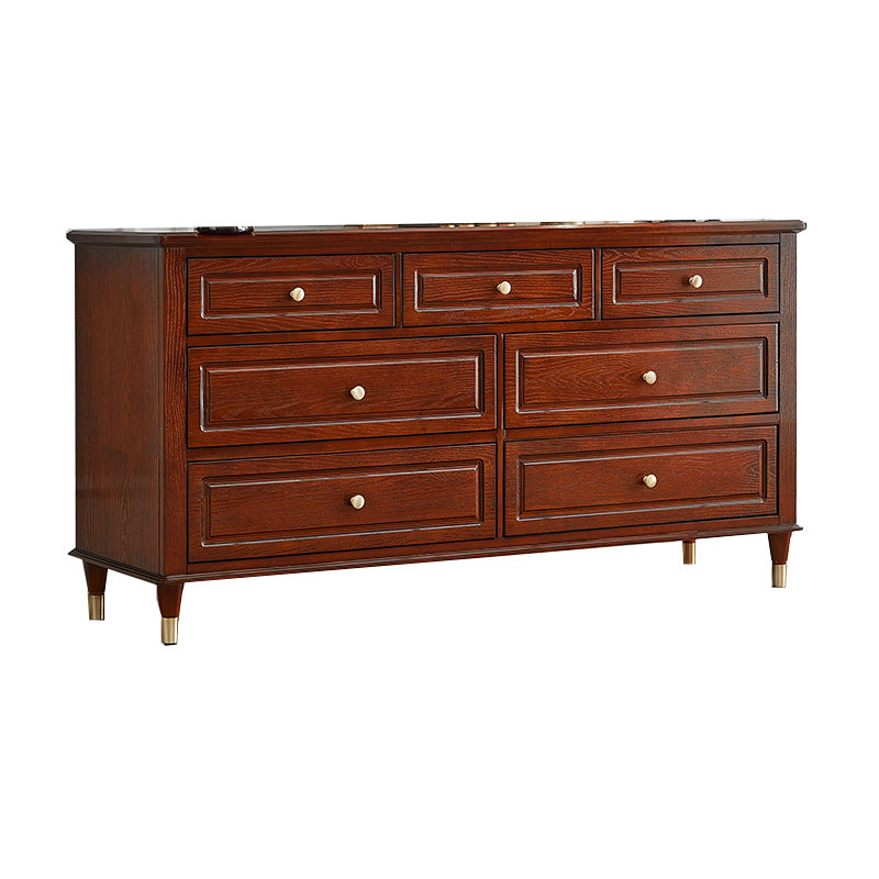 Traditional Storage Chest Solid Wood Dresser with 3/4/6/7/9 Drawers