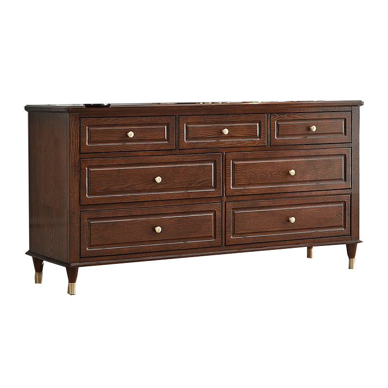 Traditional Storage Chest Solid Wood Dresser with 3/4/6/7/9 Drawers