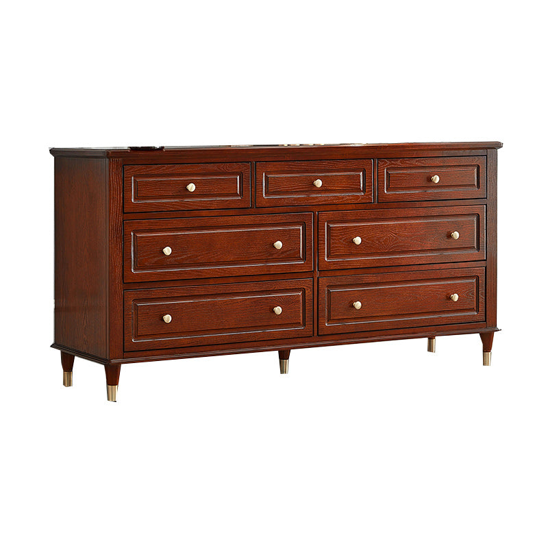 Traditional Storage Chest Solid Wood Dresser with 3/4/6/7/9 Drawers