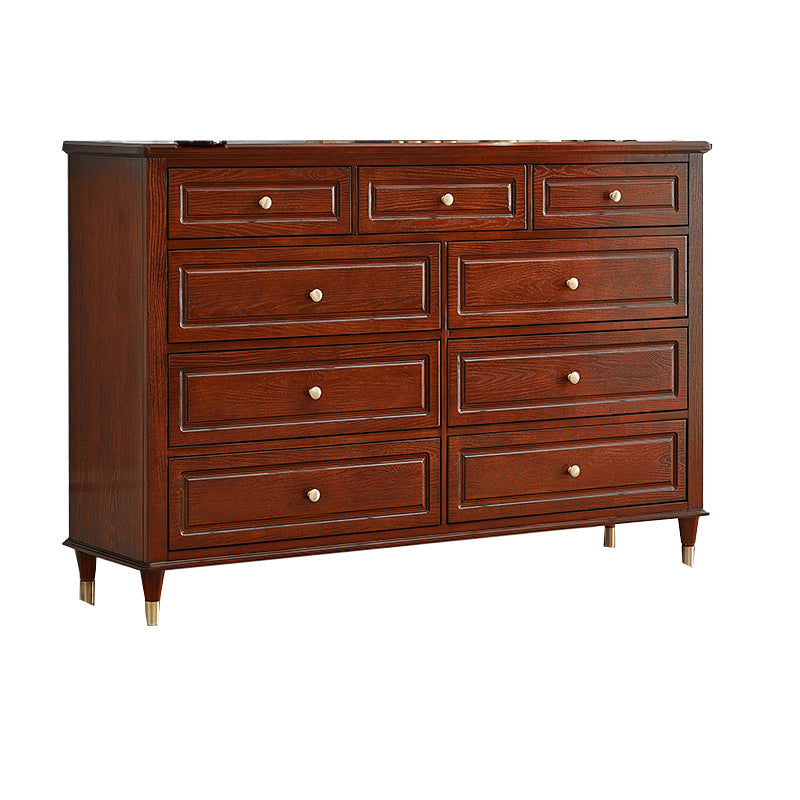 Traditional Storage Chest Solid Wood Dresser with 3/4/6/7/9 Drawers
