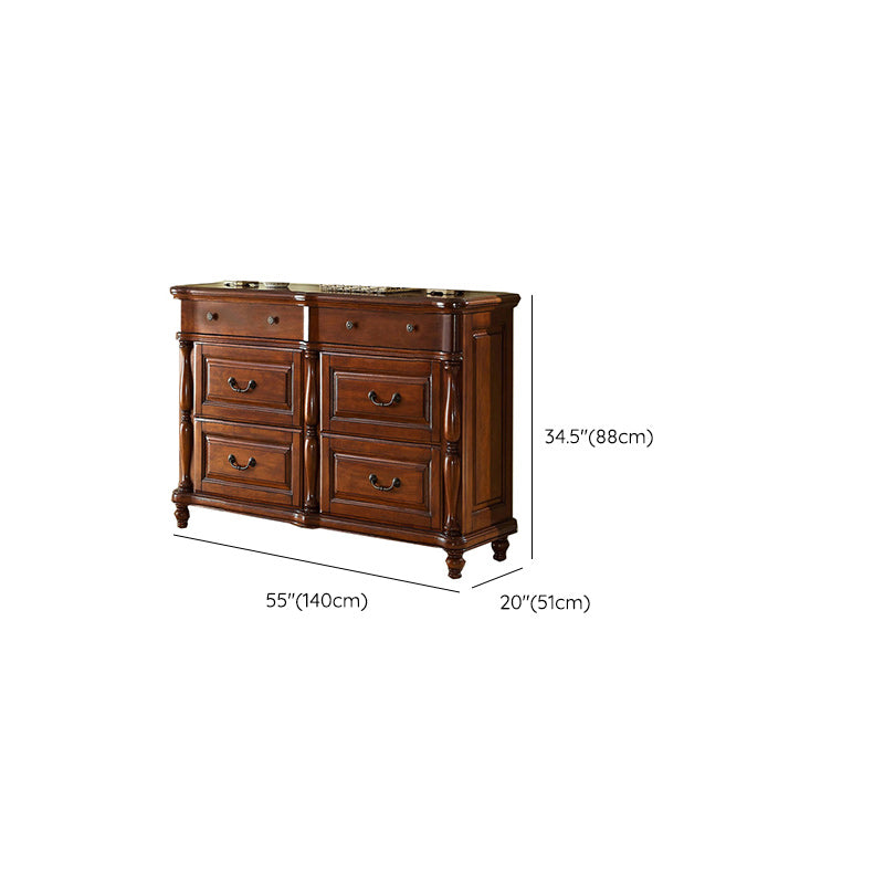 Traditional Storage Chest Solid Wood Dresser with 3/4/6/7/9 Drawers