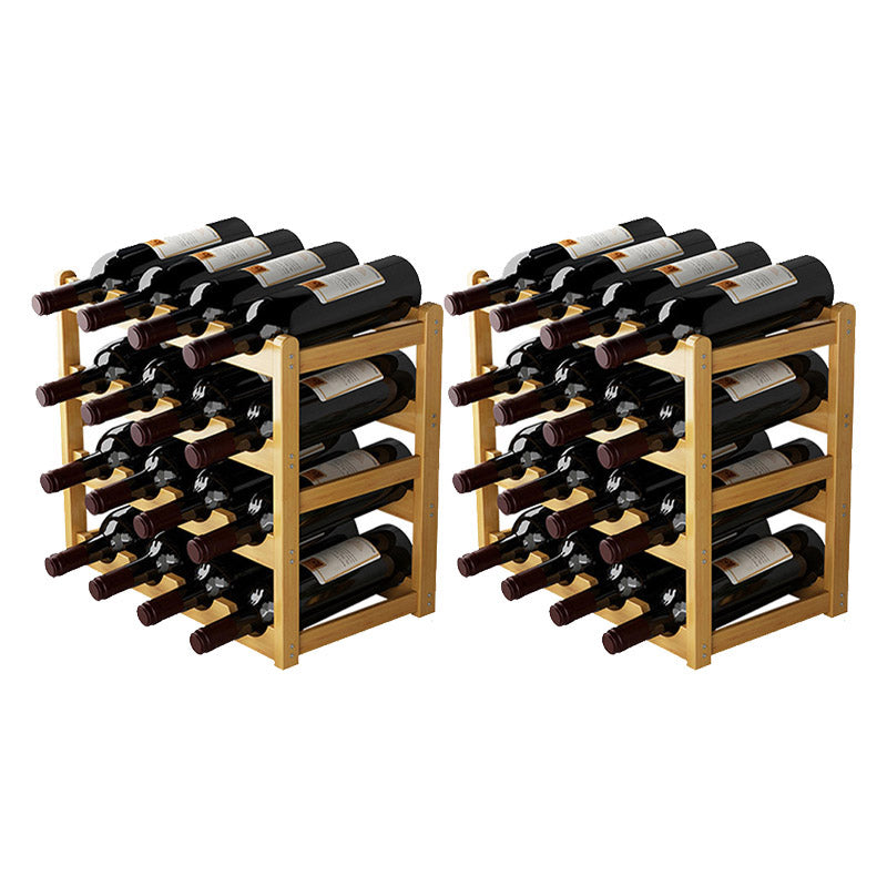 Countertop Modern Wine Rack Solid Wood Wine Bottle Rack for Living Room