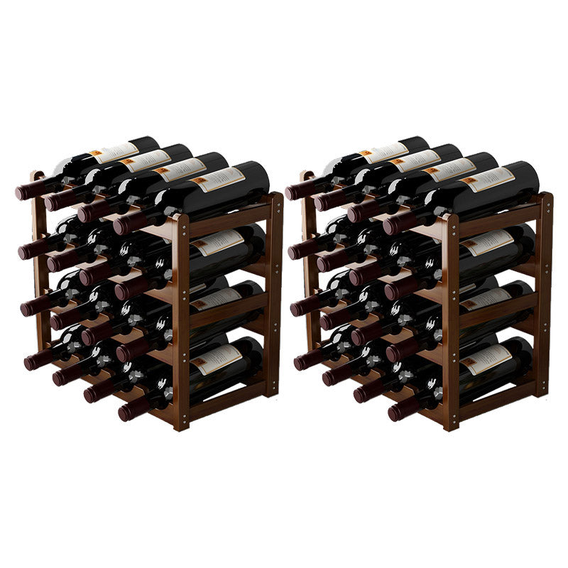 Countertop Modern Wine Rack Solid Wood Wine Bottle Rack for Living Room
