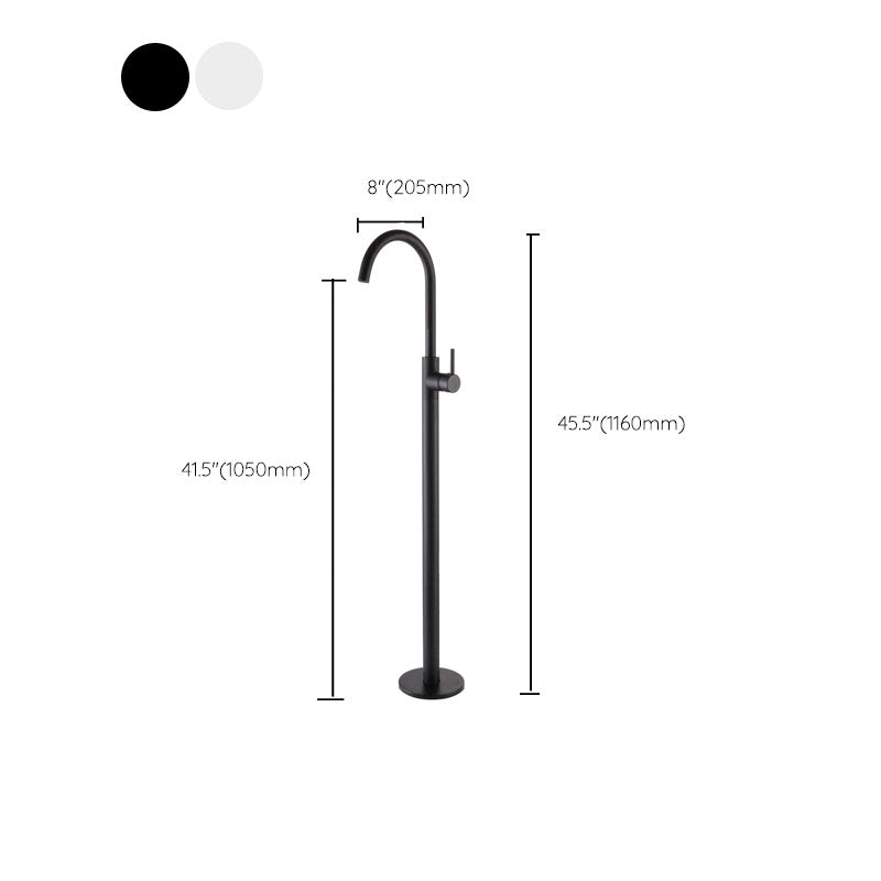 Modern Bathroom Faucet Floor Standing Handheld Shower Head Bathtub Faucet