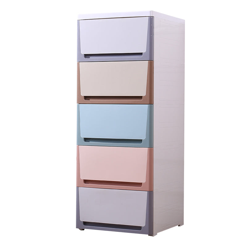 Scandinavian Vertical Baby Dresser Plastic Kids Furniture with Drawers for Bedroom