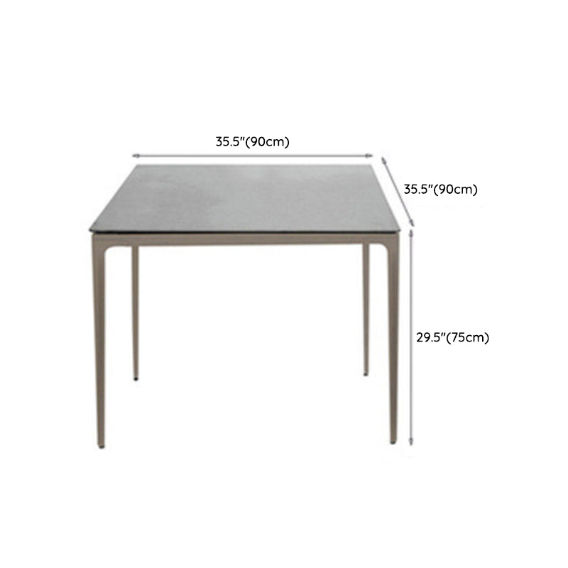 Boho Style Dining Set Rectangular 1/5/7 Pieces Dining Set with Metal Base