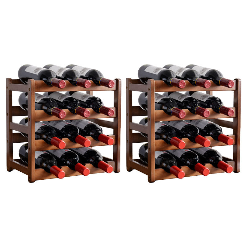 Modern Countertop Wine Rack Solid Wood Wine Bottle Rack for Living Room