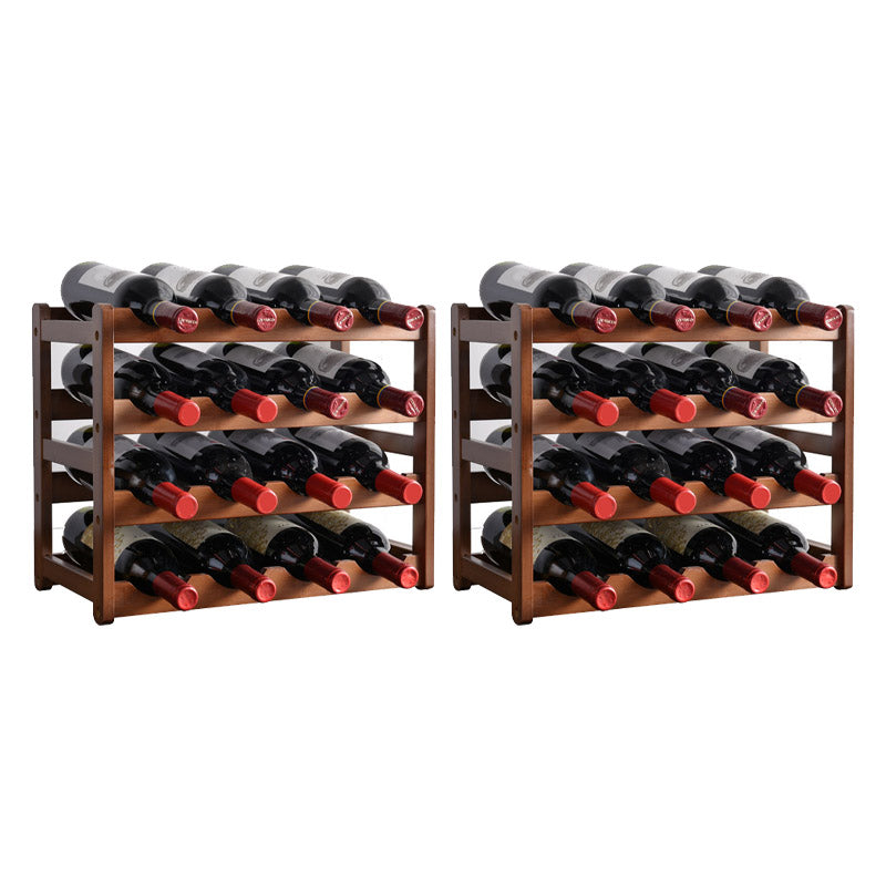 Modern Countertop Wine Rack Solid Wood Wine Bottle Rack for Living Room