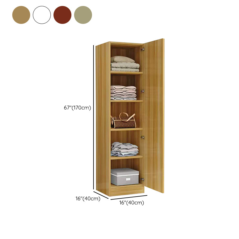 Matte Finish Cabinet with 1 Door Contemporary Manufactured Wood Storage Cabinet