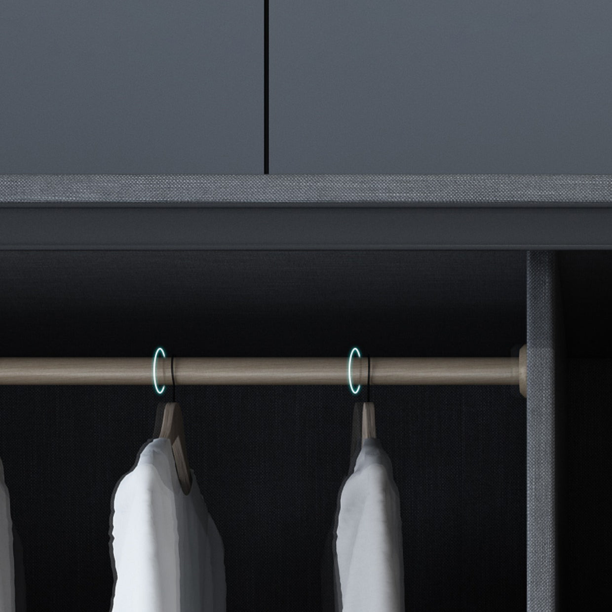 Glossy White Manufactured Wood Storage Cabinet Modern Cabinet with Sliding Doors