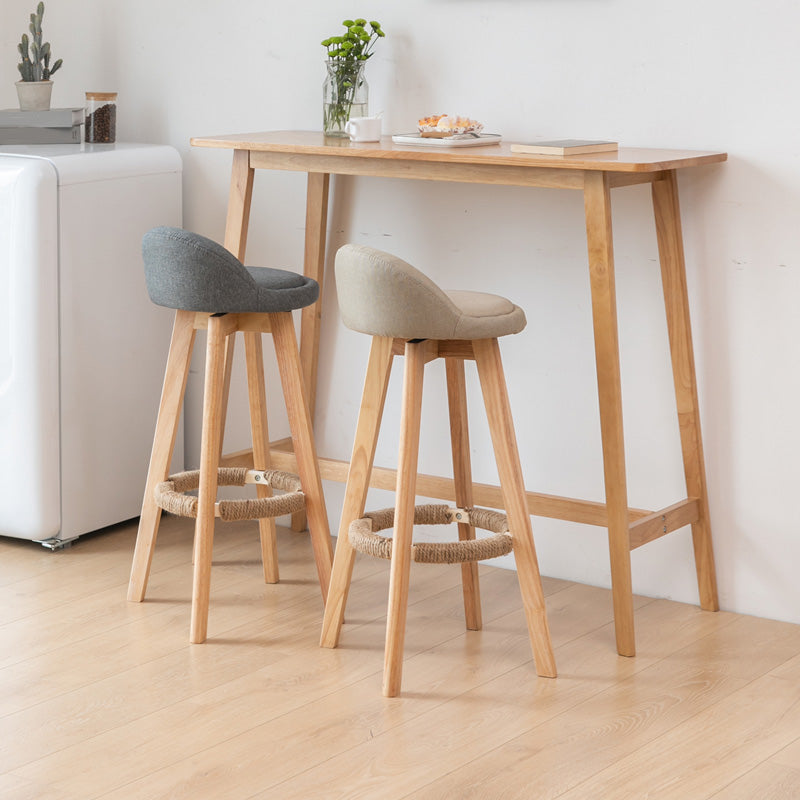 Contemporary Rectangle Bar Table Solid Wood Counter Height Bar Dining Table