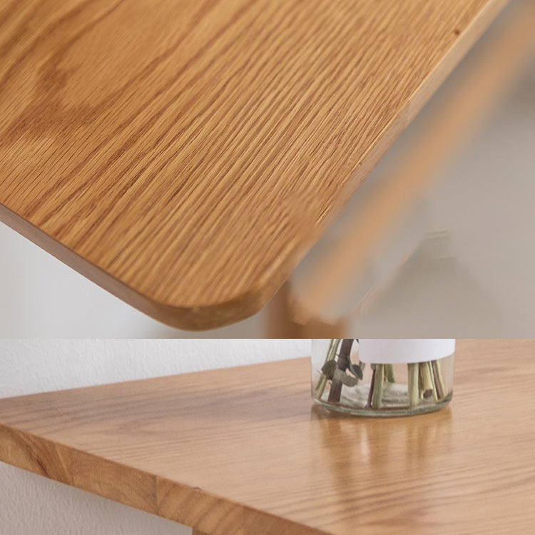 Modern Rectangle Fixed Bar Table Solid Wood Counter Height Bar Dining Table