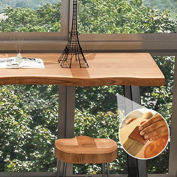 Pine Solid Wood Bar Dining Table Industrial Rectangle Bar Height Table