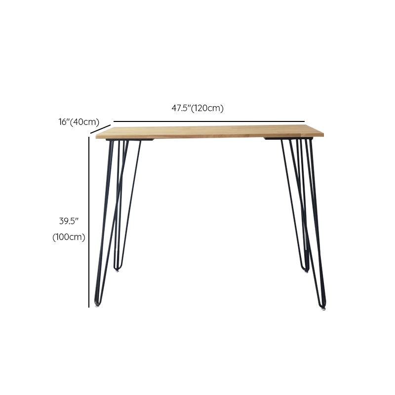 Contemporary Rectangle Bar Table Wood Bar Dining Table for Living Room