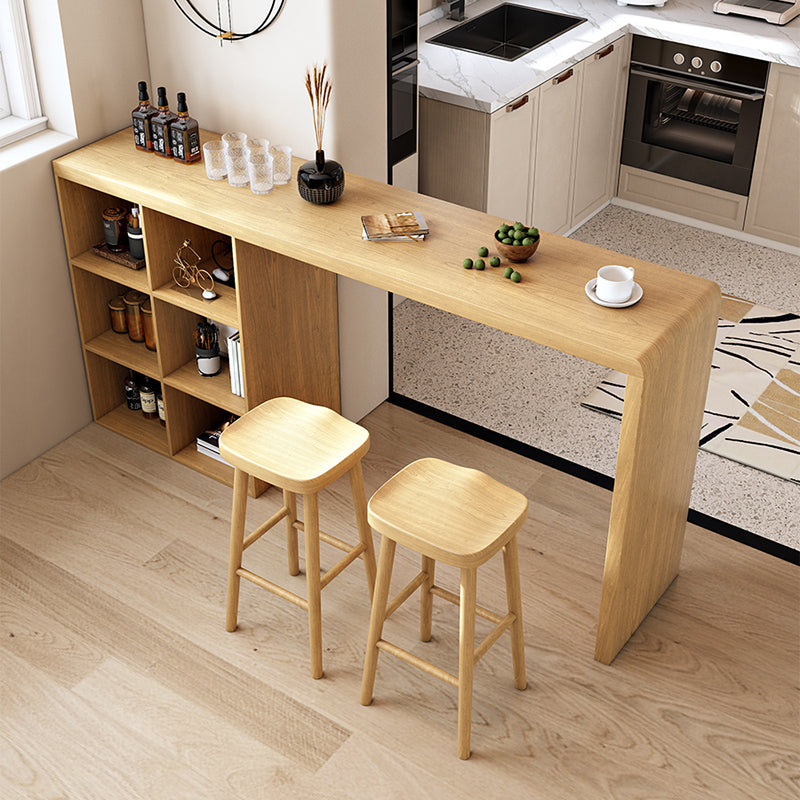 Glam Style Wooden Bar Table 1/2/3 Pieces Rectangle Bar Table Set for Home Use