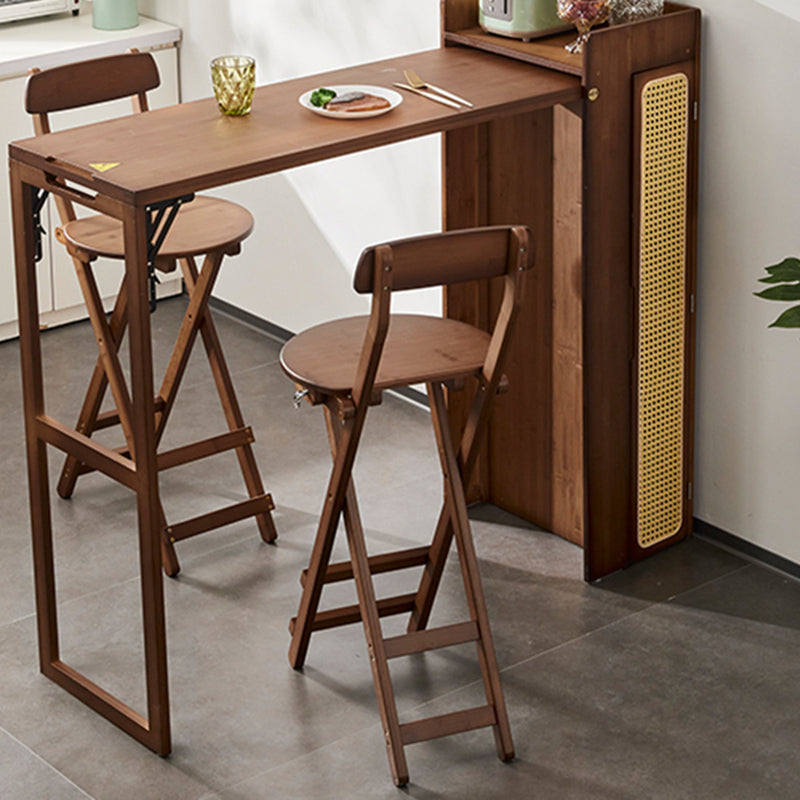 Industrial Rectangle Wood Counter Table 1/2/3 Pieces Bar Table Set for Living Room