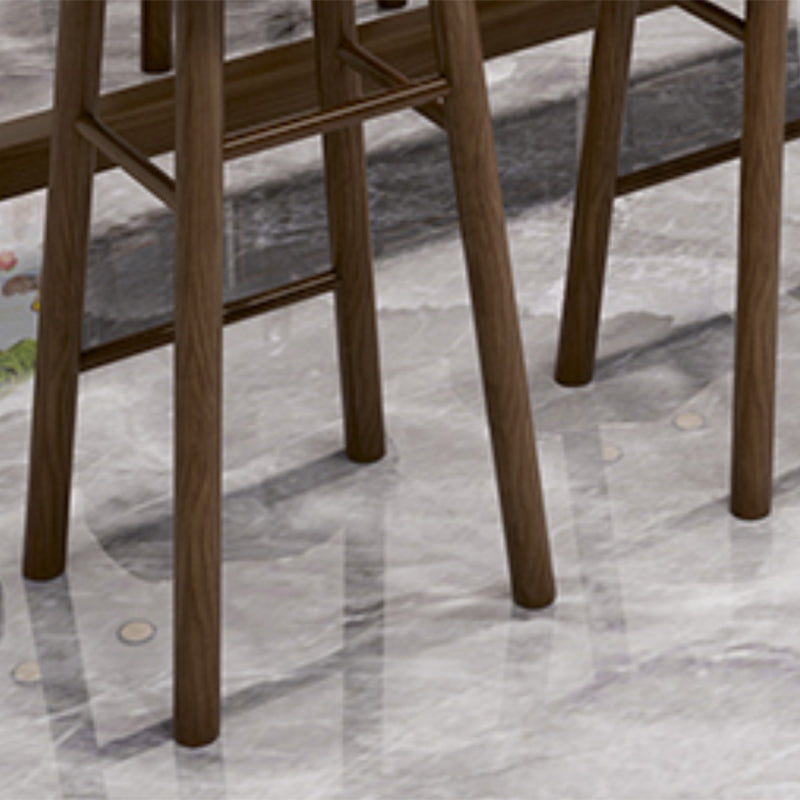 Solid Wood Counter and Bar Stool Modern Brown Counter Height Stools