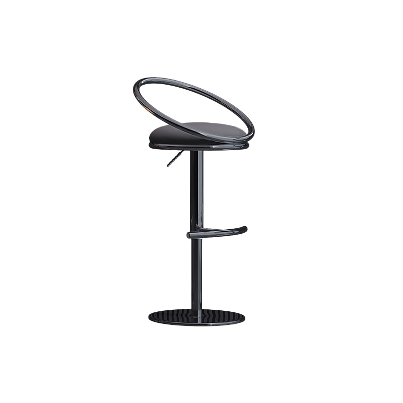 Industrial Style Adjustable Bar Stool Low Back Counter Bar Stool for Home