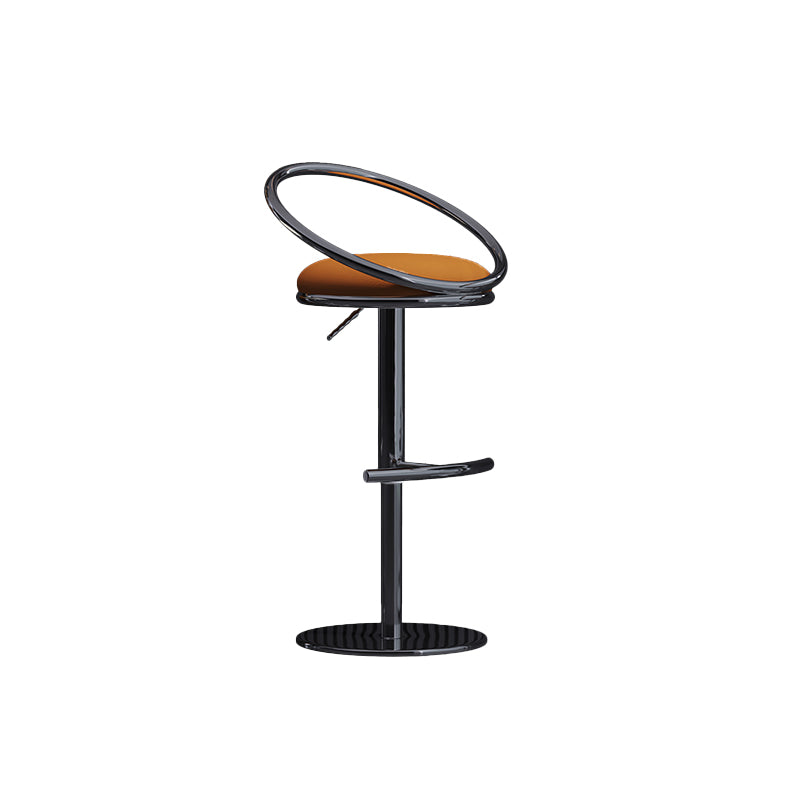 Industrial Style Adjustable Bar Stool Low Back Counter Bar Stool for Home