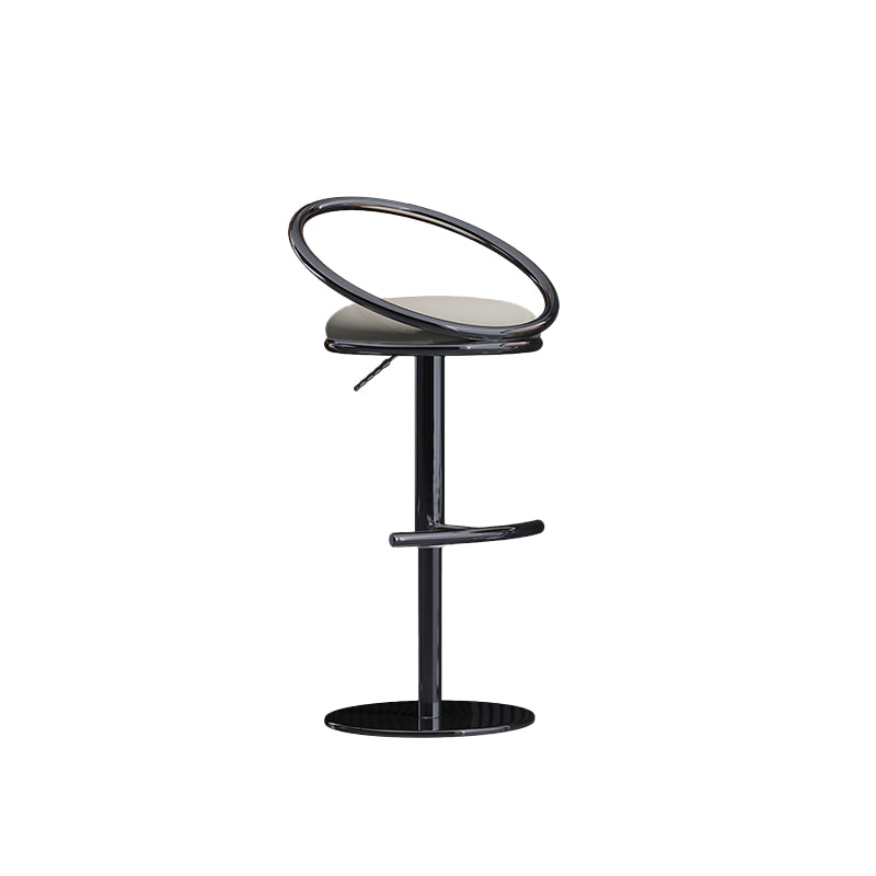 Industrial Style Adjustable Bar Stool Low Back Counter Bar Stool for Home