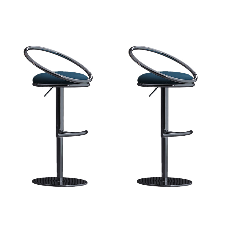 Industrial Style Adjustable Bar Stool Low Back Counter Bar Stool for Home