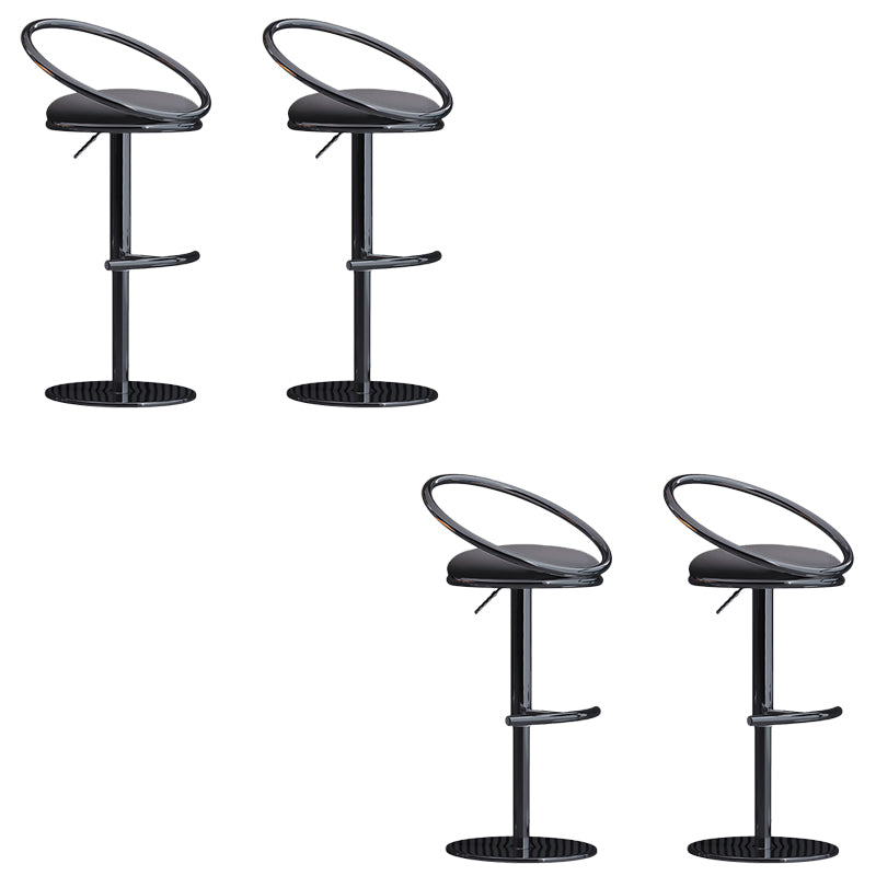 Industrial Style Adjustable Bar Stool Low Back Counter Bar Stool for Home