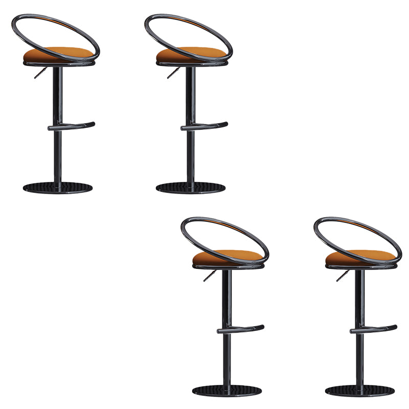 Industrial Style Adjustable Bar Stool Low Back Counter Bar Stool for Home