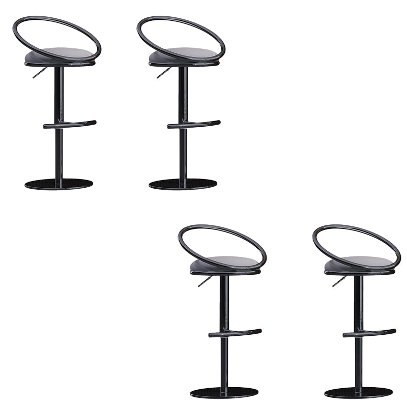 Industrial Style Adjustable Bar Stool Low Back Counter Bar Stool for Home